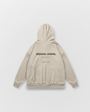 Mamá oversize hoodie, sırtta dörtlük baskısı, manifesto serisi, üç iplik pamuk, ZLABSTD